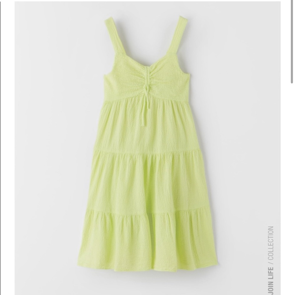 Zara pleated jacquard dress